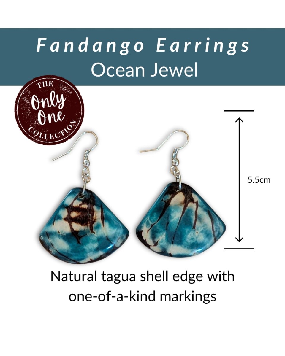 FANDANGO — Handmade Tagua Earrings — 'Only One' - The Happy Elephant - Tagua Jewellery