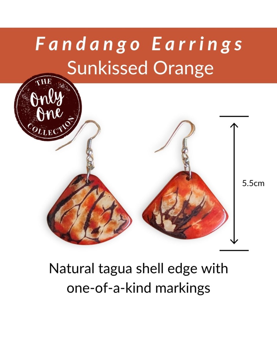 FANDANGO · Tagua Earrings · 'Only One' - The Happy Elephant - Tagua Jewellery