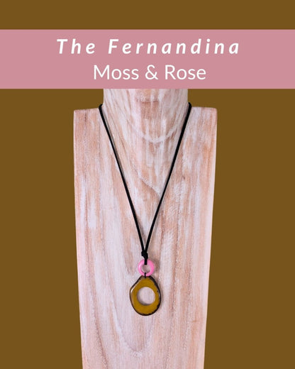 FERNANDINA — Botanical Artisan Pendant Necklace — 'Only One' - The Happy Elephant - Tagua Jewellery
