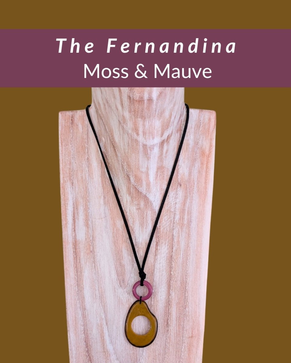FERNANDINA — Botanical Artisan Pendant Necklace — 'Only One' - The Happy Elephant - Tagua Jewellery