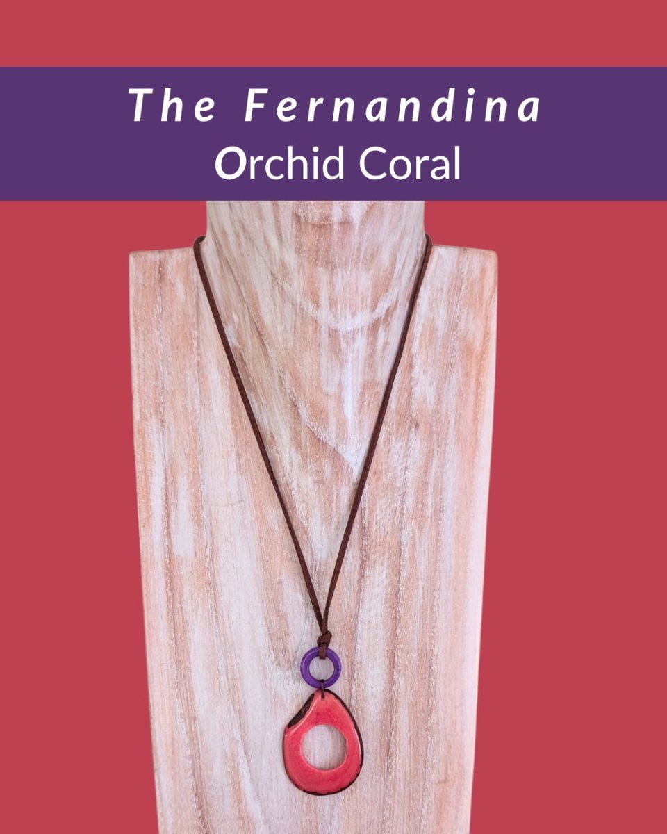 FERNANDINA — Botanical Artisan Pendant Necklace — 'Only One' - The Happy Elephant - Tagua Jewellery