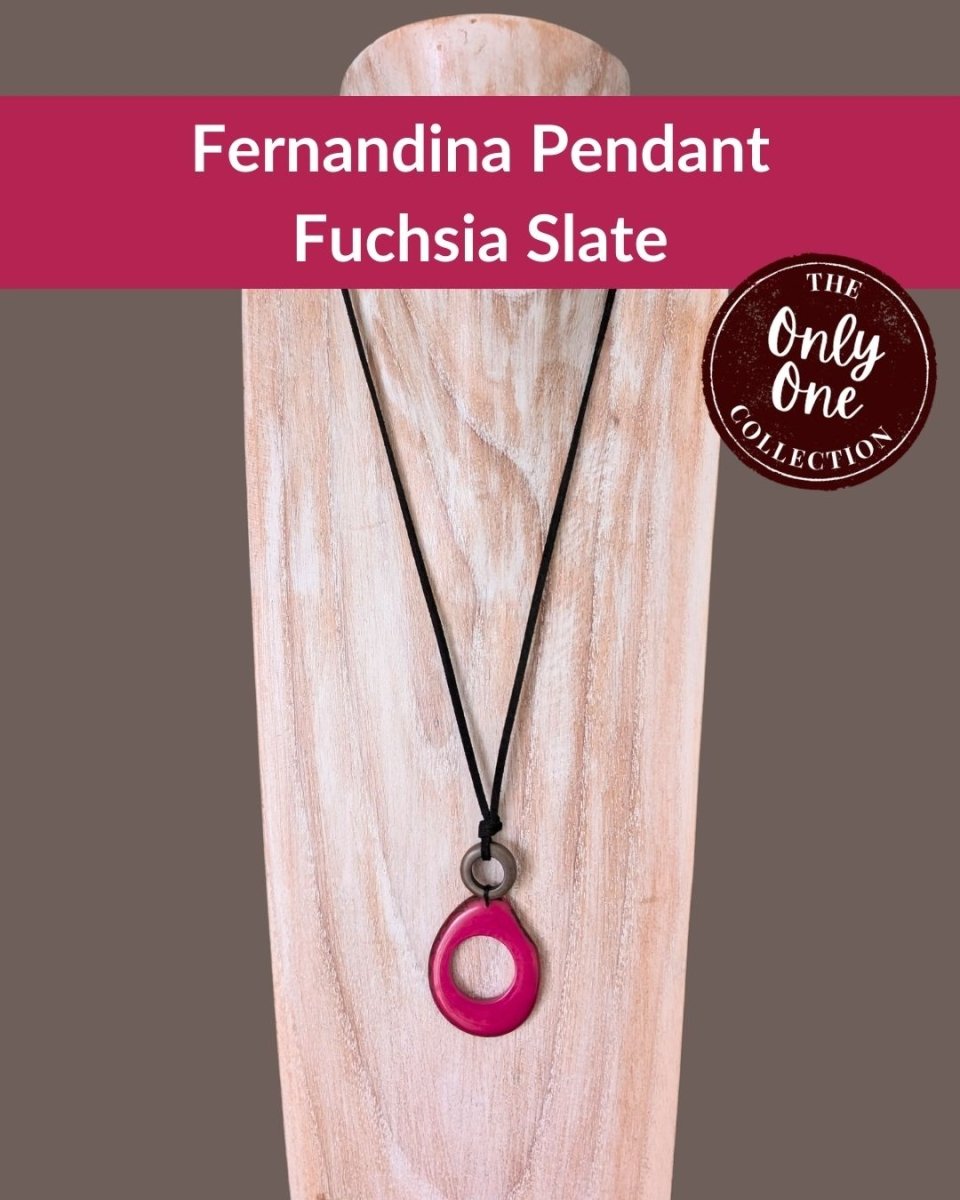 FERNANDINA — Handmade Tagua Pendant Necklace — 'Only One' - The Happy Elephant - Tagua Jewellery