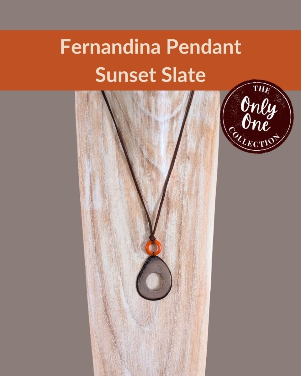 FERNANDINA — Handmade Tagua Pendant Necklace — 'Only One' - The Happy Elephant - Tagua Jewellery