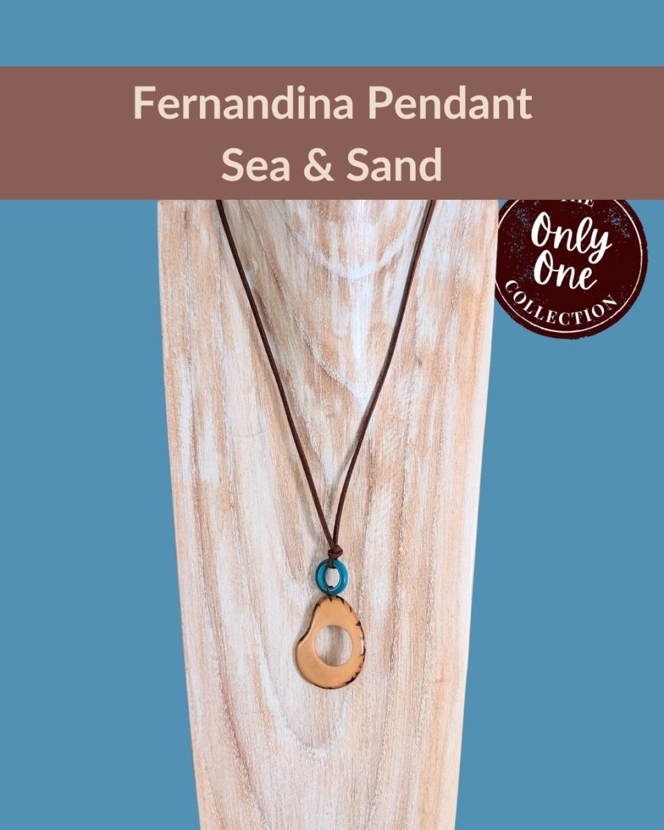 FERNANDINA — Handmade Tagua Pendant Necklace — 'Only One' - The Happy Elephant - Tagua Jewellery