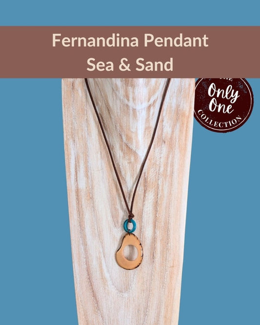 FERNANDINA — Handmade Tagua Pendant Necklace — 'Only One' - The Happy Elephant - Tagua Jewellery