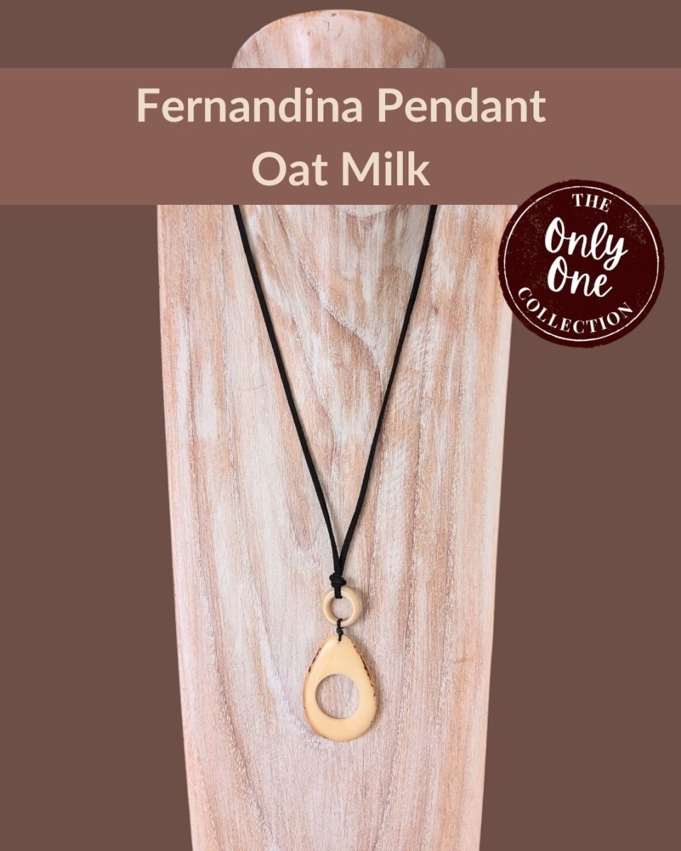 FERNANDINA — Handmade Tagua Pendant Necklace — 'Only One' - The Happy Elephant - Tagua Jewellery