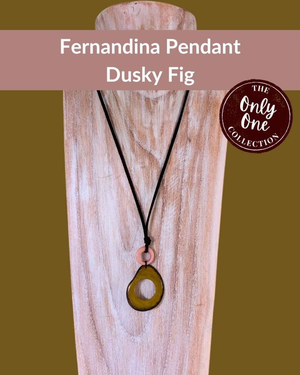 FERNANDINA — Handmade Tagua Pendant Necklace — 'Only One' - The Happy Elephant - Tagua Jewellery