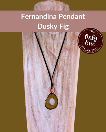 FERNANDINA — Handmade Tagua Pendant Necklace — 'Only One' - The Happy Elephant - Tagua Jewellery