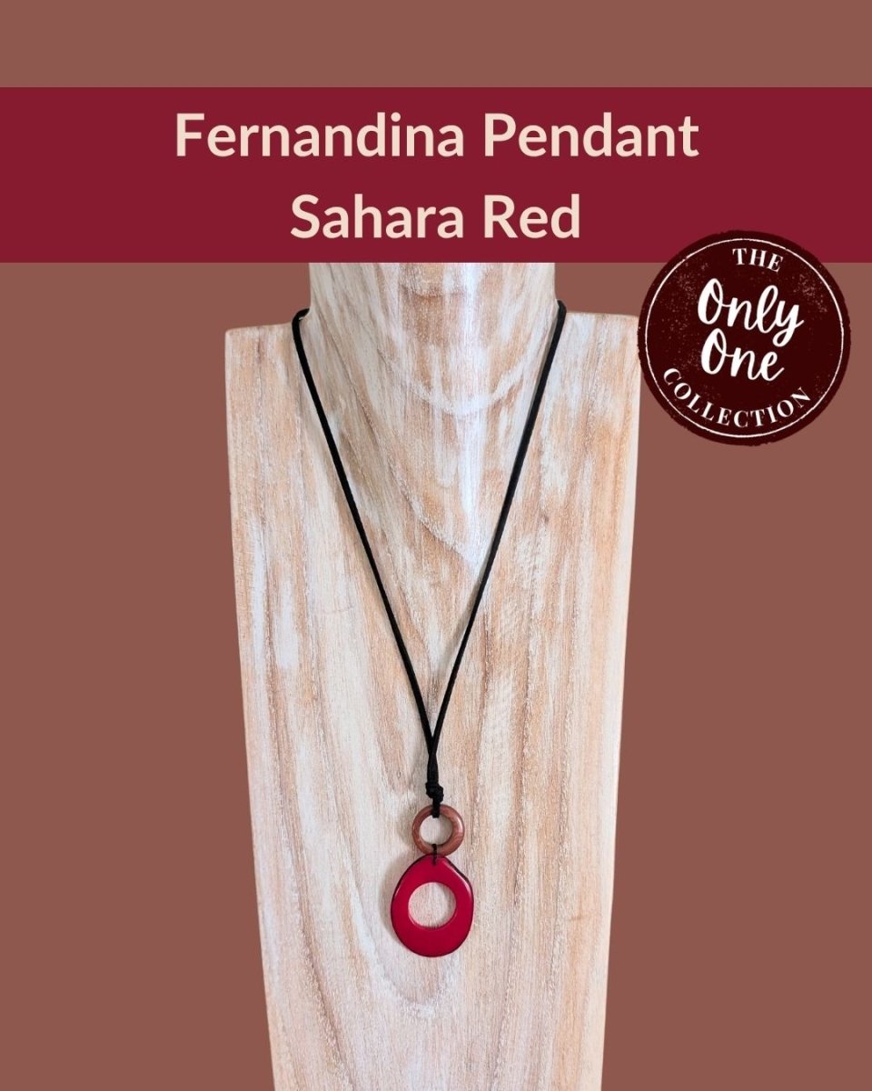 FERNANDINA — Handmade Tagua Pendant Necklace — 'Only One' - The Happy Elephant - Tagua Jewellery