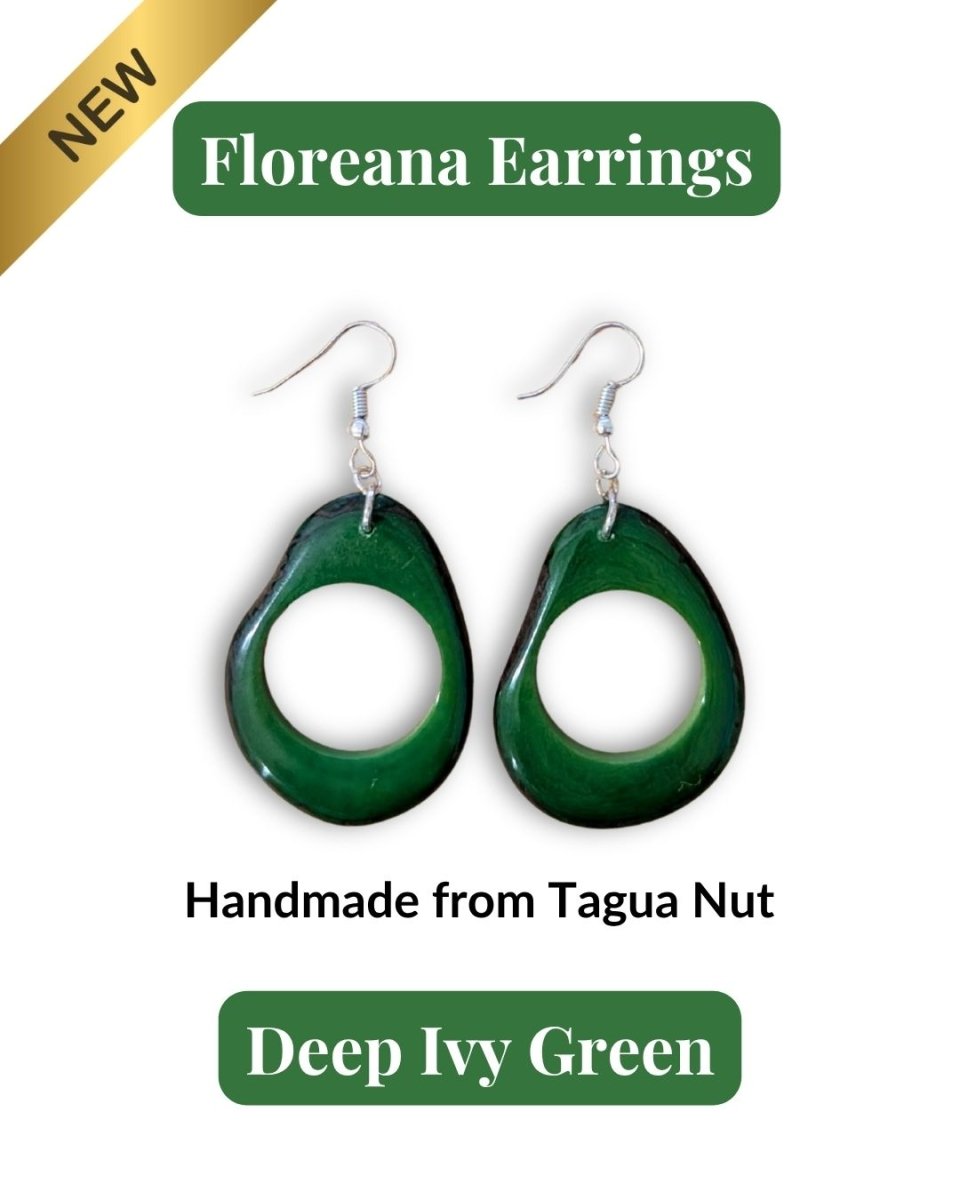 FLOREANA — Handmade Tagua Earrings - The Happy Elephant - Tagua Jewellery
