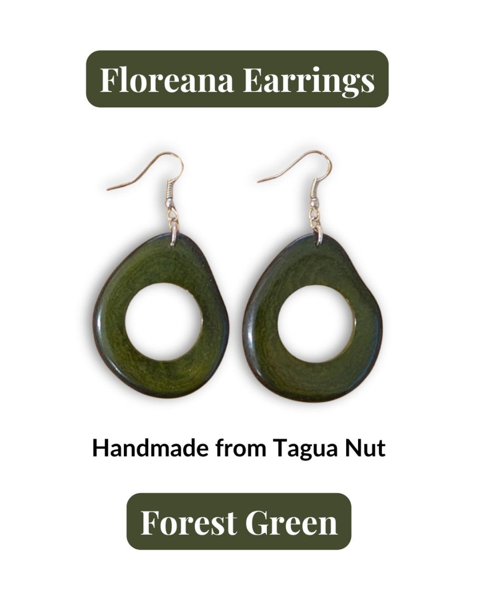 FLOREANA — Handmade Tagua Earrings - The Happy Elephant - Tagua Jewellery