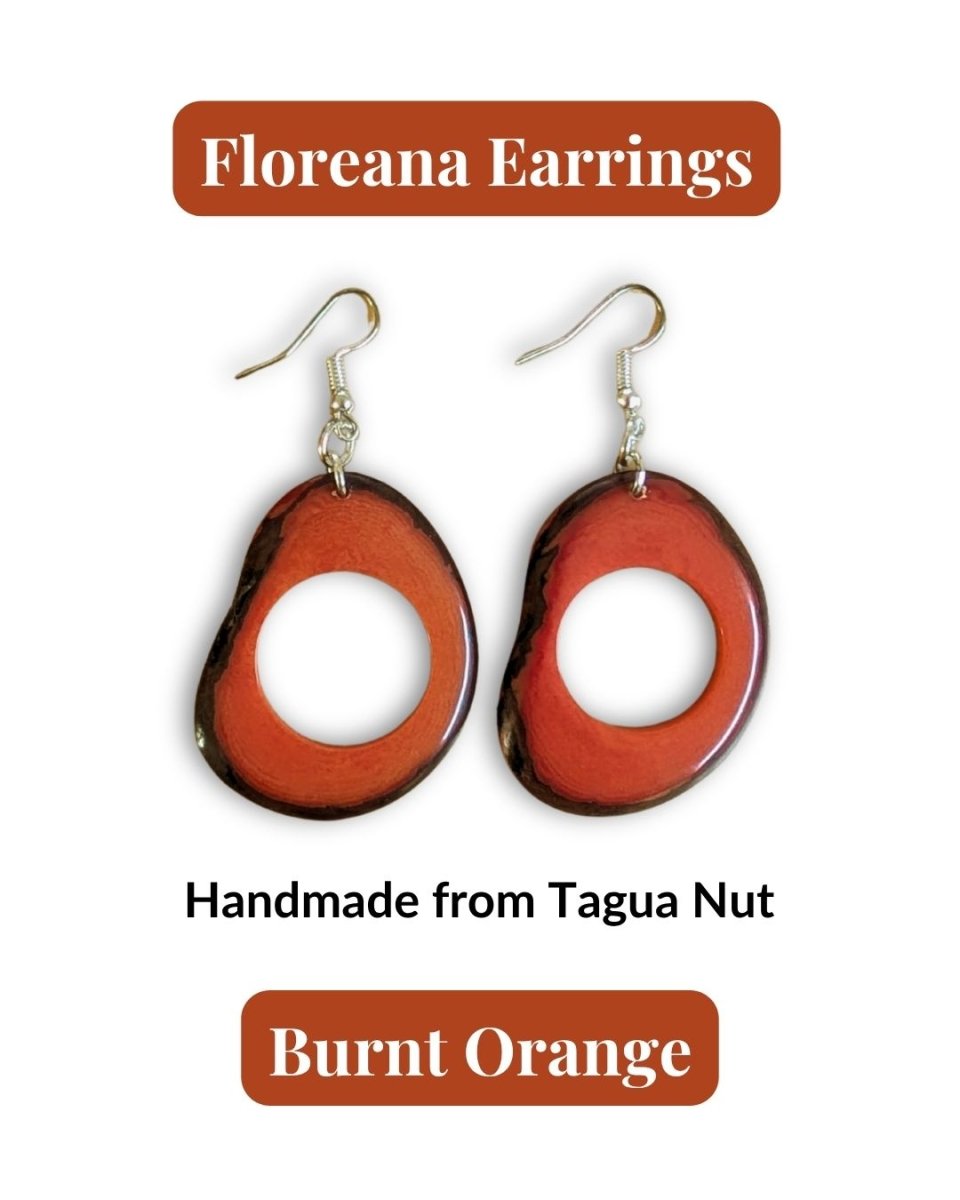 FLOREANA — Handmade Tagua Earrings - The Happy Elephant - Tagua Jewellery