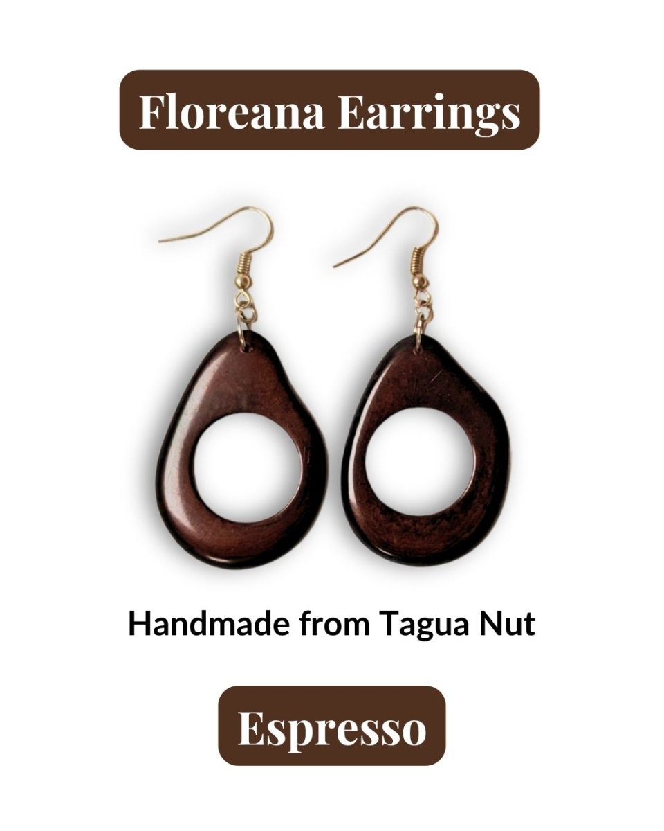 FLOREANA — Handmade Tagua Earrings - The Happy Elephant - Tagua Jewellery
