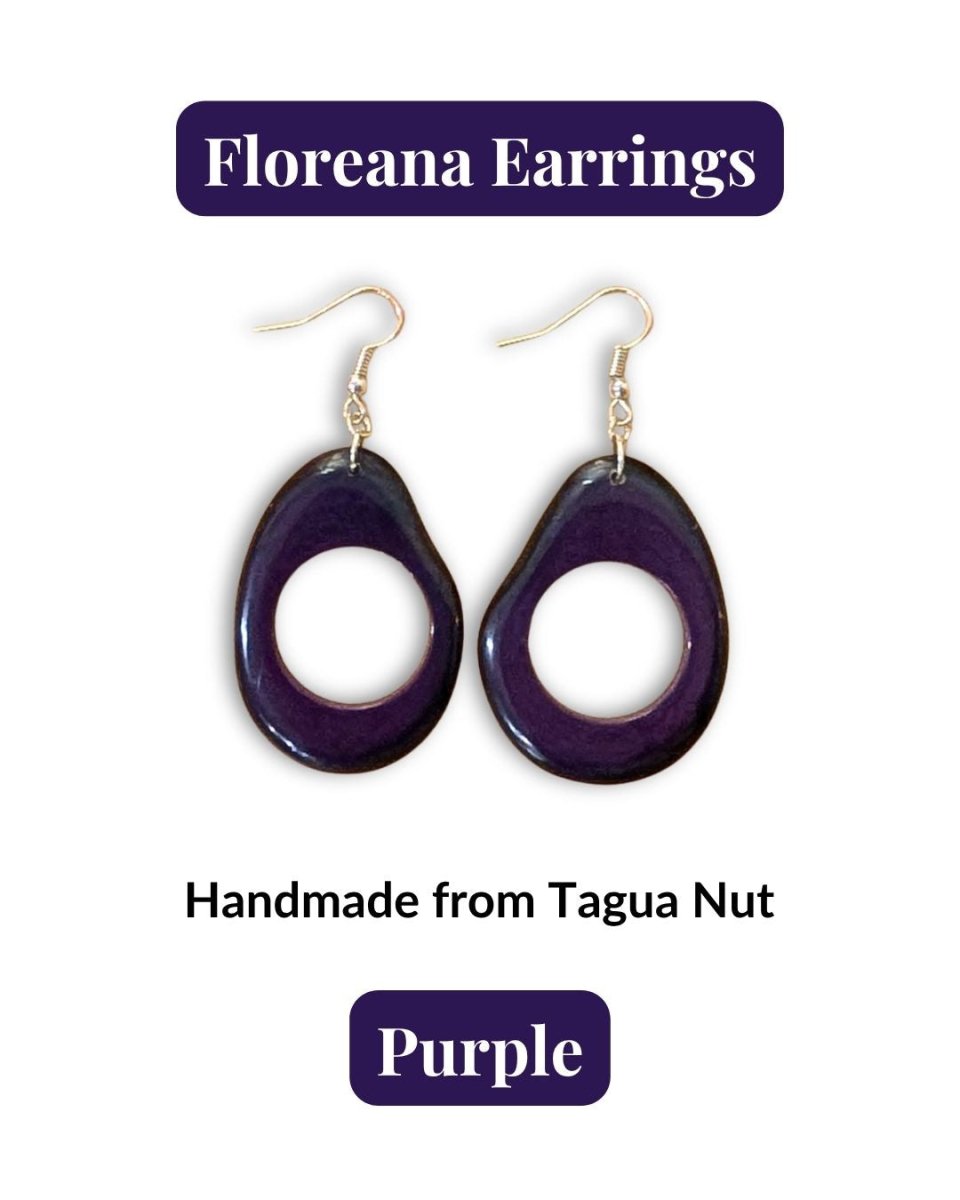 FLOREANA — Handmade Tagua Earrings - The Happy Elephant - Tagua Jewellery