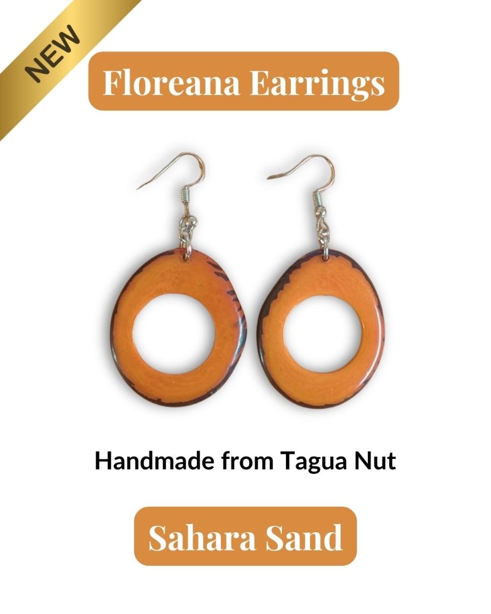 FLOREANA — Handmade Tagua Earrings - The Happy Elephant - Tagua Jewellery