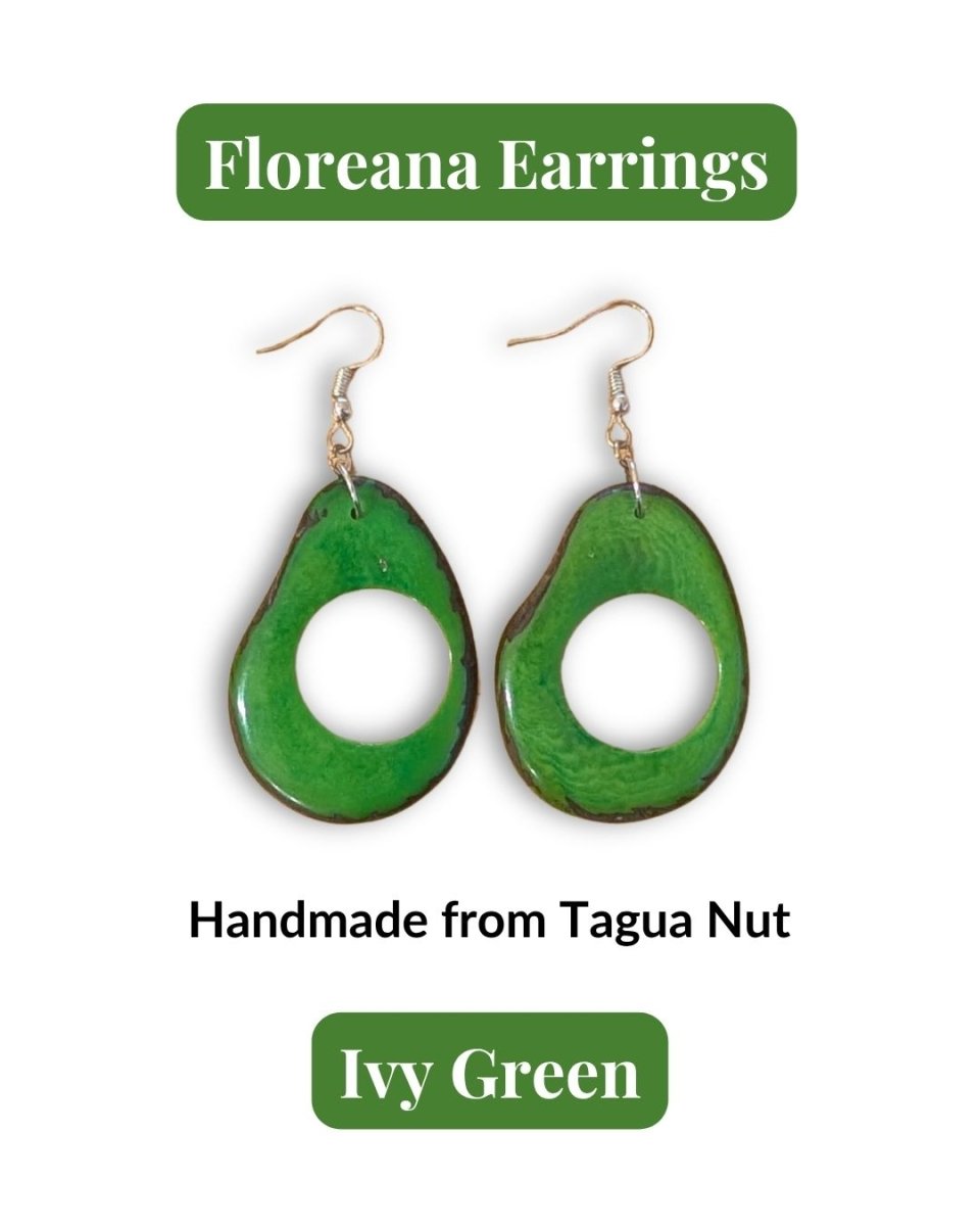 FLOREANA — Handmade Tagua Earrings - The Happy Elephant - Tagua Jewellery