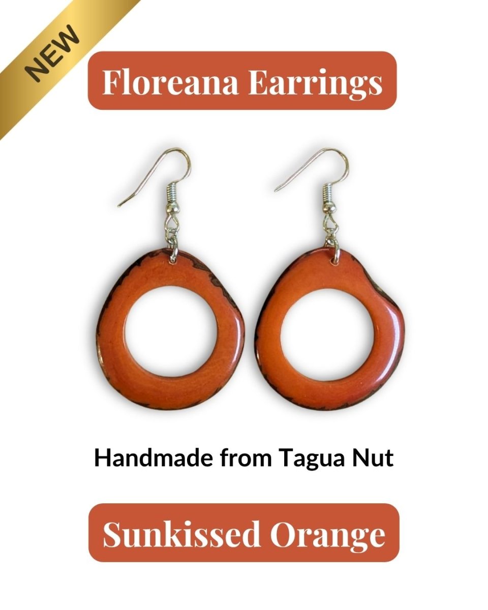 FLOREANA — Handmade Tagua Earrings - The Happy Elephant - Tagua Jewellery