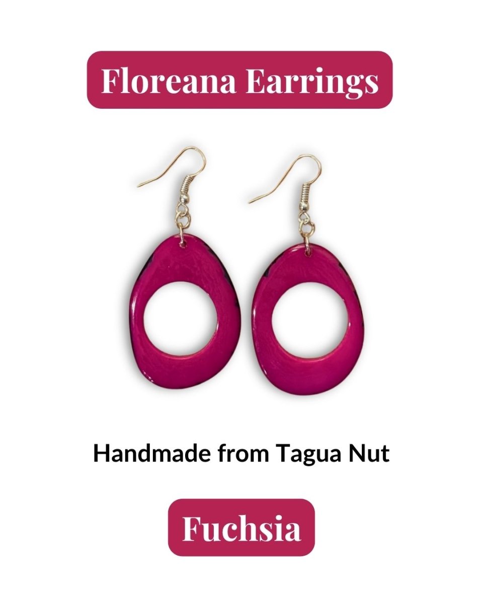 FLOREANA — Handmade Tagua Earrings - The Happy Elephant - Tagua Jewellery