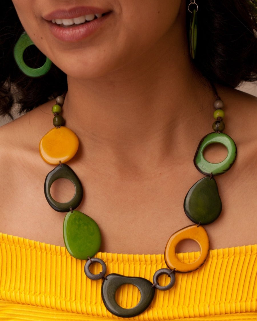 Floreana Handmade Tagua Nut Necklace - The Happy Elephant - Tagua Jewellery