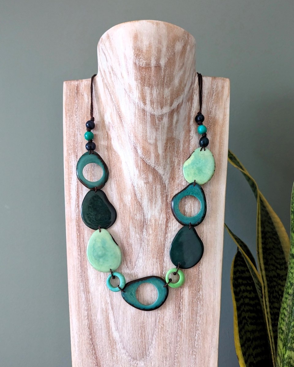 FLOREANA — Handmade Tagua Statement Necklace - The Happy Elephant - Tagua Jewellery