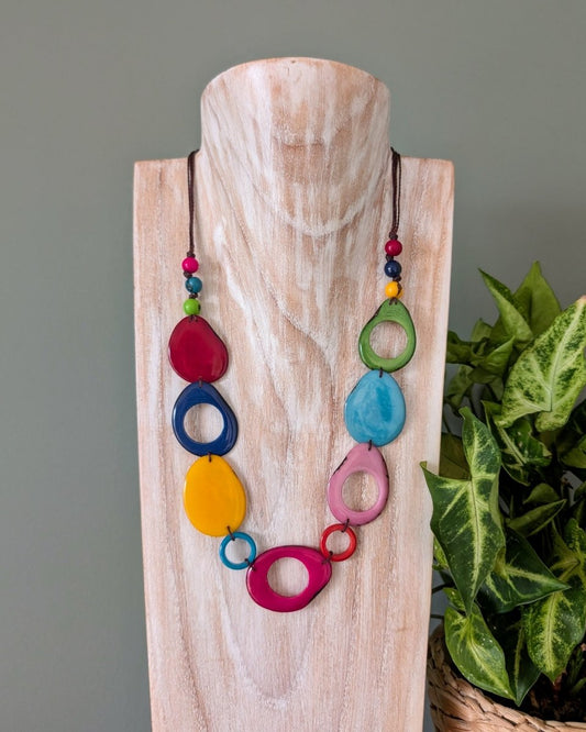 FLOREANA — Handmade Tagua Statement Necklace - The Happy Elephant - Tagua Jewellery