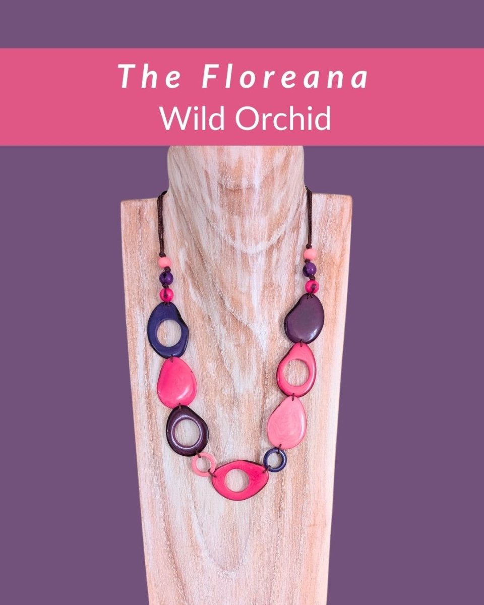 FLOREANA — Handmade Tagua Statement Necklace - The Happy Elephant - Tagua Jewellery