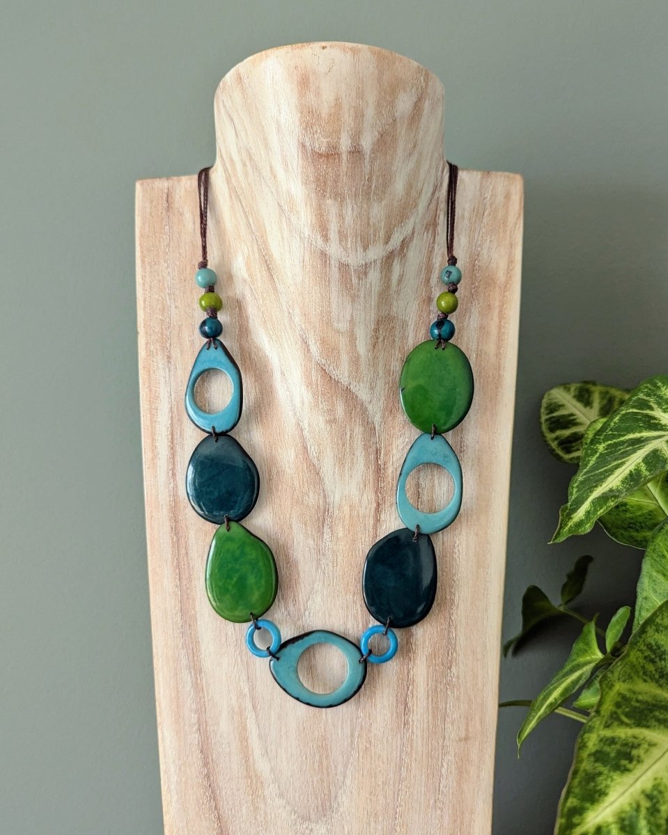 FLOREANA — Handmade Tagua Statement Necklace - The Happy Elephant - Tagua Jewellery