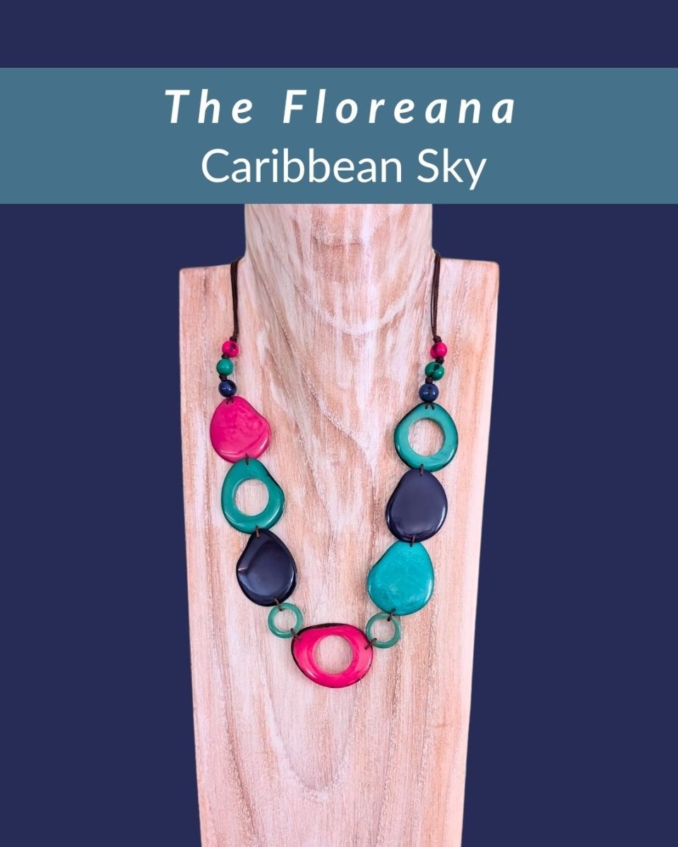 FLOREANA — Handmade Tagua Statement Necklace - The Happy Elephant - Tagua Jewellery