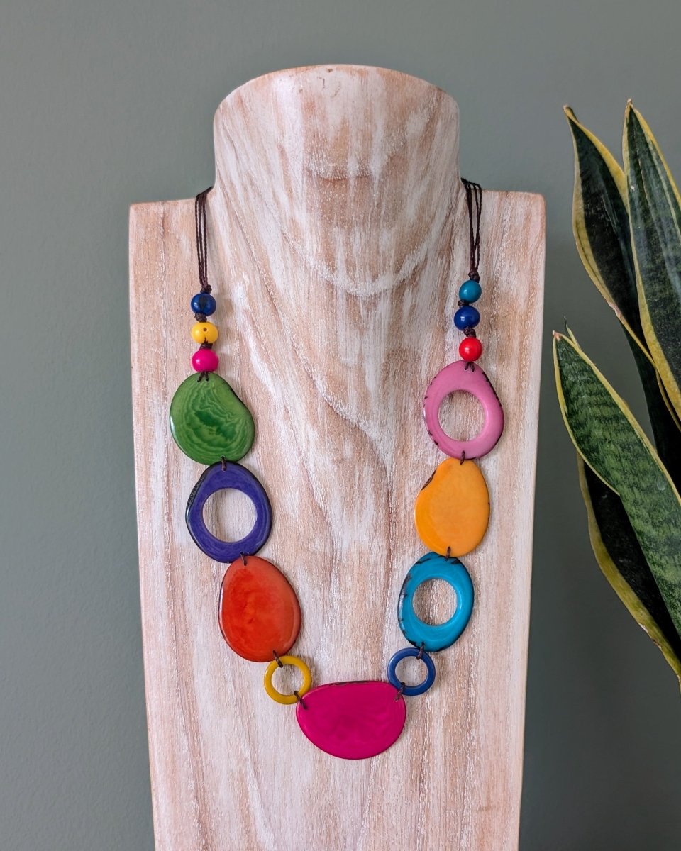 FLOREANA — Handmade Tagua Statement Necklace - The Happy Elephant - Tagua Jewellery
