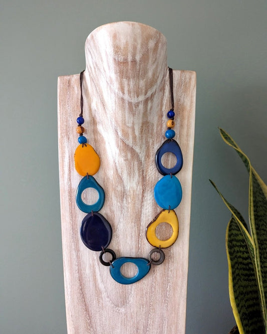 FLOREANA — Handmade Tagua Statement Necklace - The Happy Elephant - Tagua Jewellery