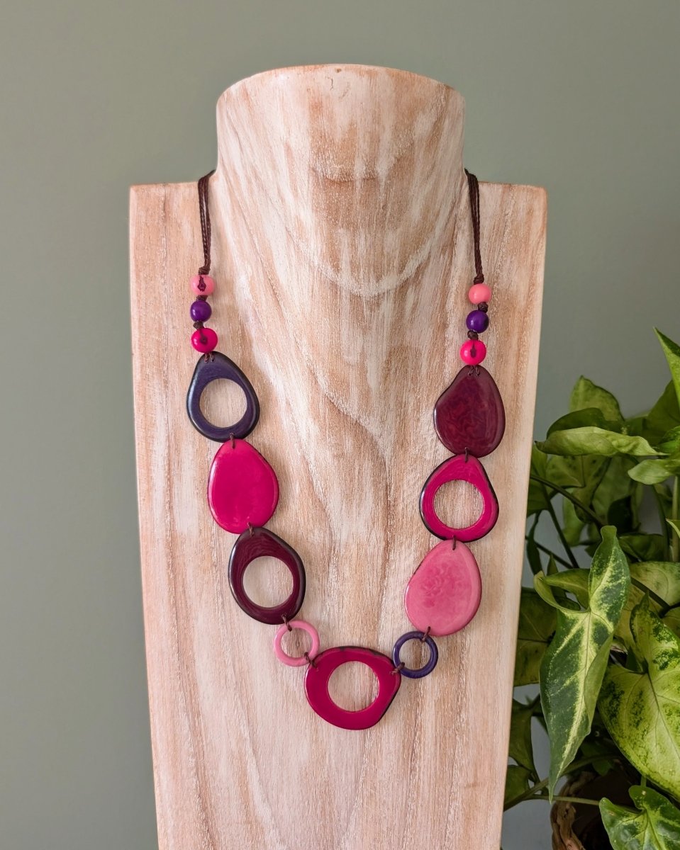 FLOREANA — Handmade Tagua Statement Necklace - The Happy Elephant - Tagua Jewellery