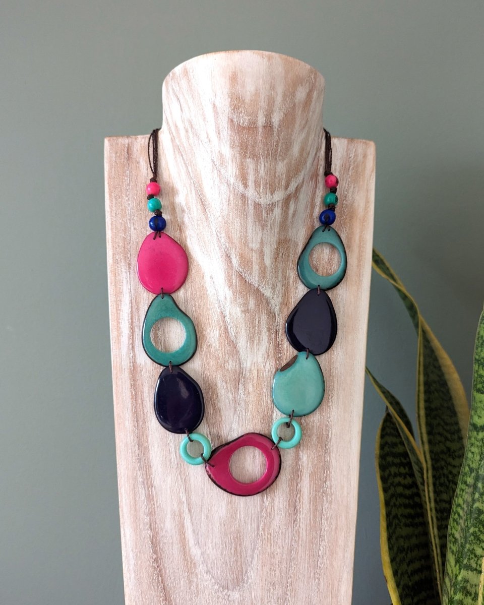 FLOREANA — Handmade Tagua Statement Necklace - The Happy Elephant - Tagua Jewellery