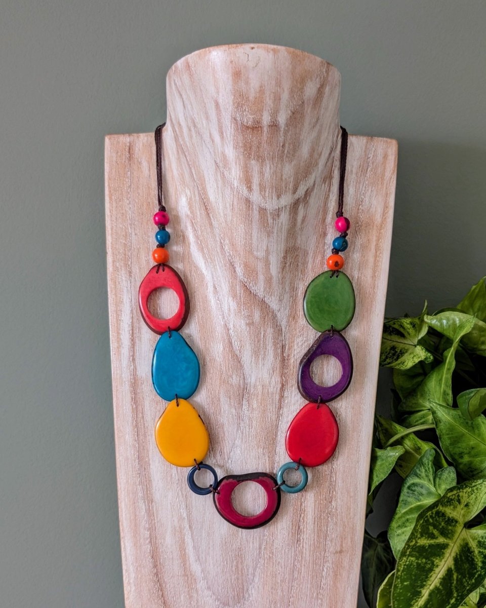 FLOREANA — Handmade Tagua Statement Necklace - The Happy Elephant - Tagua Jewellery