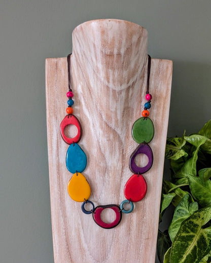 FLOREANA — Handmade Tagua Statement Necklace - The Happy Elephant - Tagua Jewellery