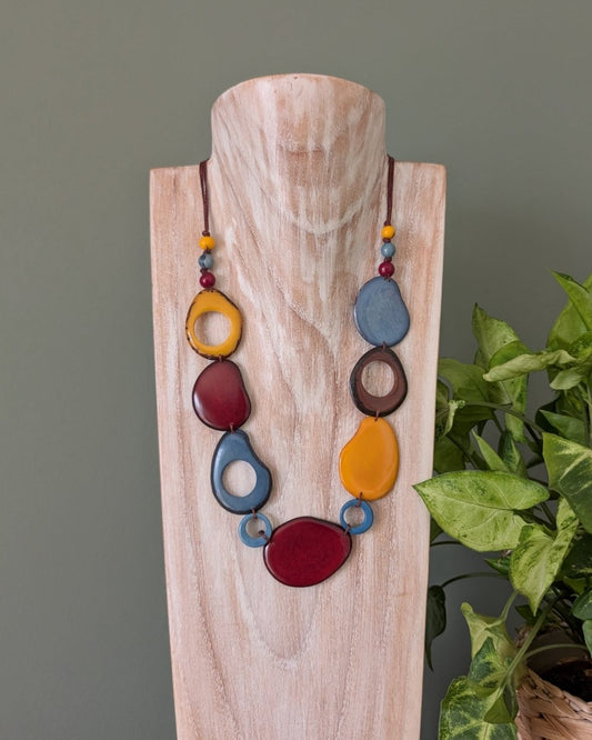 FLOREANA — Handmade Tagua Statement Necklace - The Happy Elephant - Tagua Jewellery