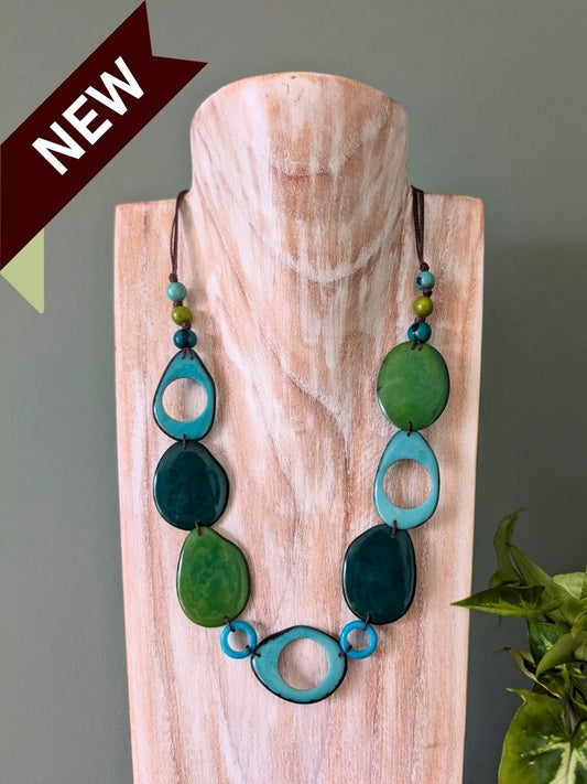 FLOREANA — Handmade Tagua Statement Necklace - The Happy Elephant - Tagua Jewellery