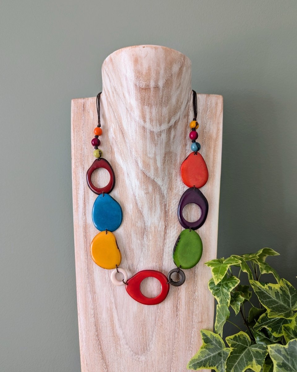 FLOREANA — Handmade Tagua Statement Necklace - The Happy Elephant - Tagua Jewellery