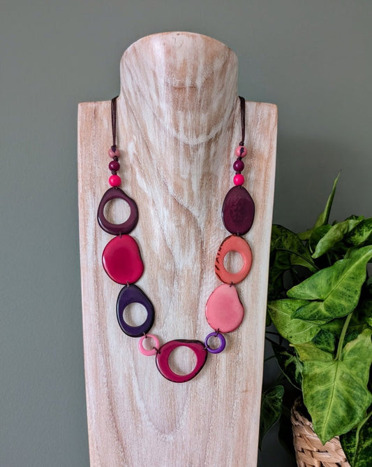 FLOREANA — Handmade Tagua Statement Necklace - The Happy Elephant - Tagua Jewellery