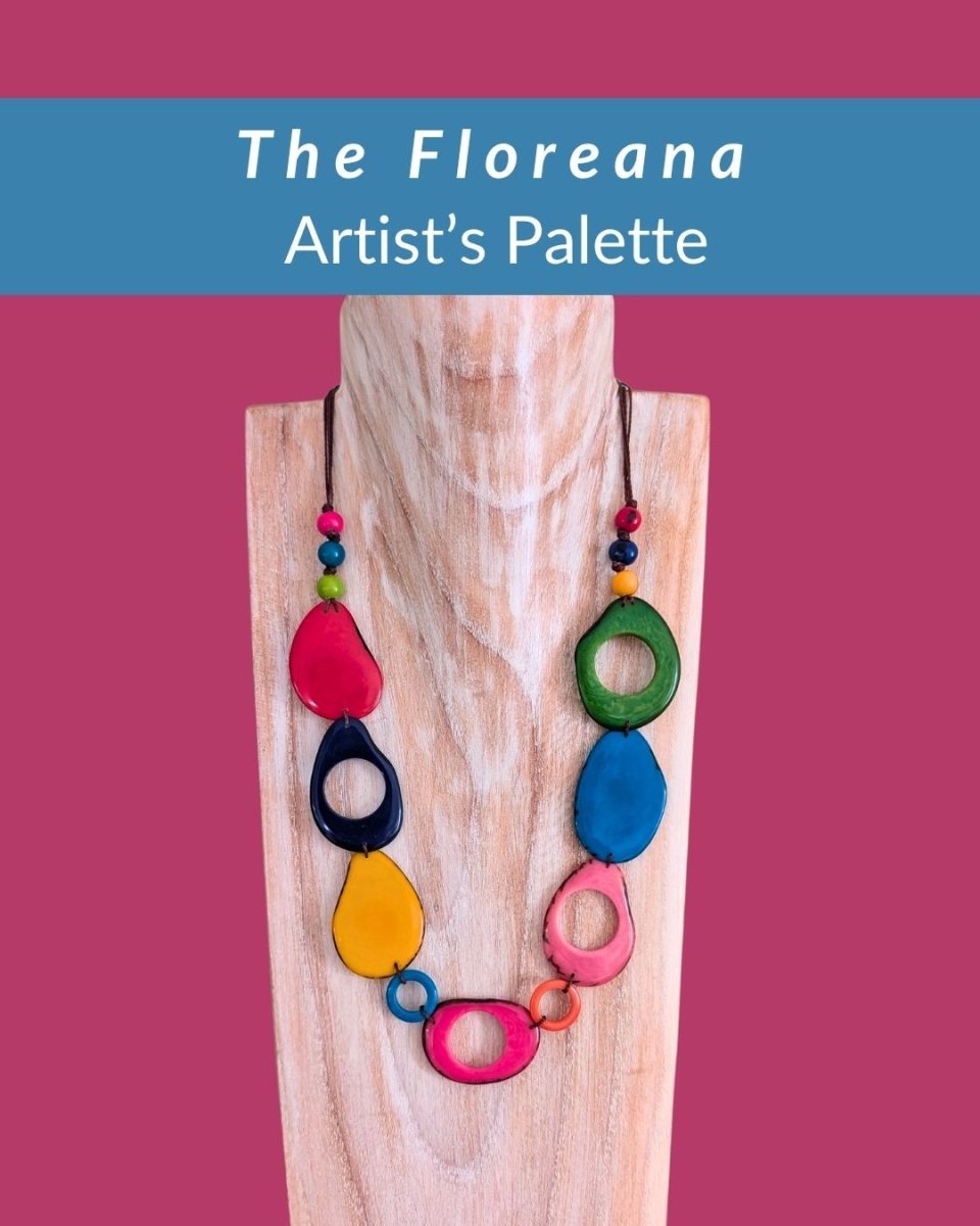FLOREANA — Handmade Tagua Statement Necklace - The Happy Elephant - Tagua Jewellery