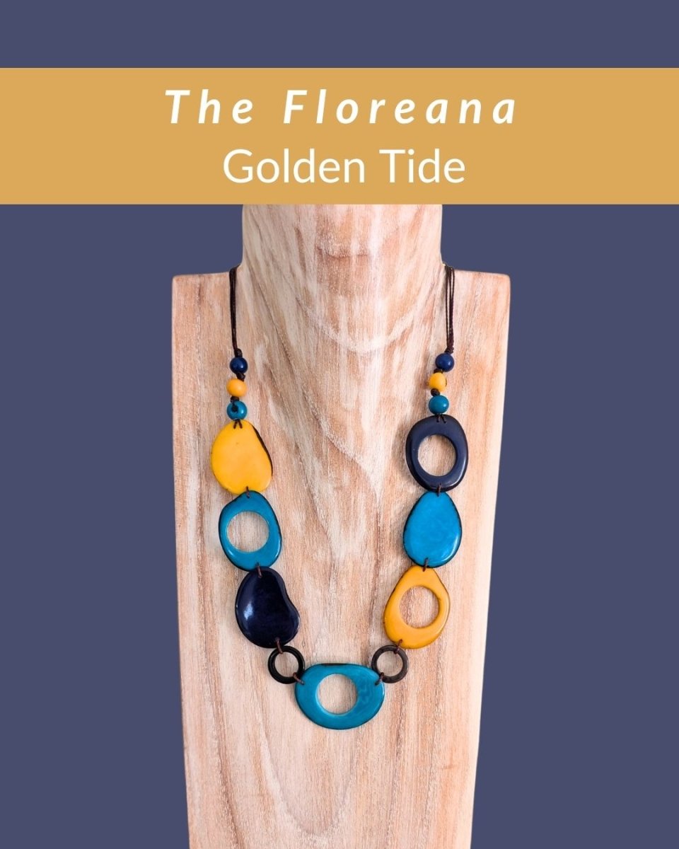 FLOREANA — Handmade Tagua Statement Necklace - The Happy Elephant - Tagua Jewellery