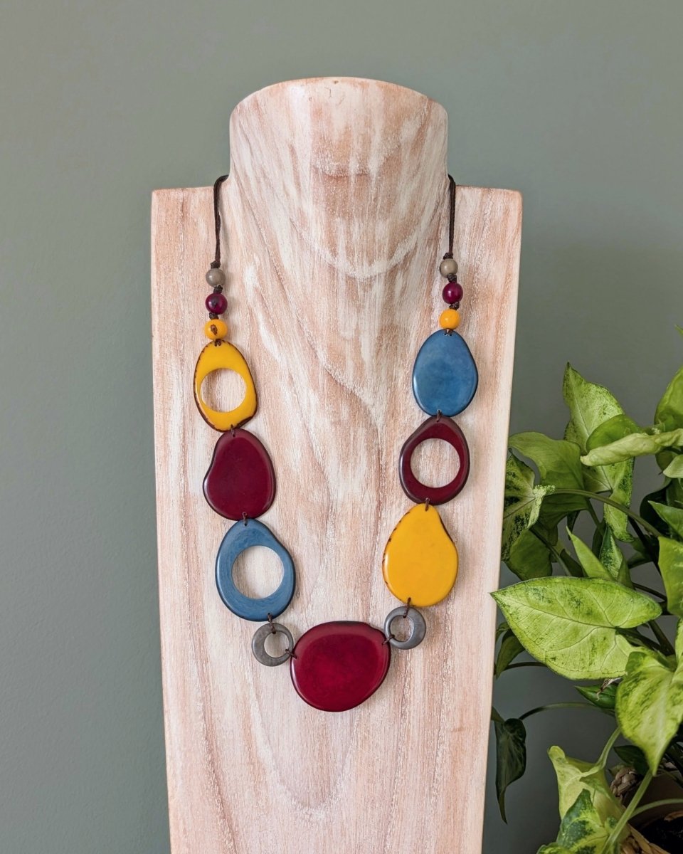 FLOREANA — Handmade Tagua Statement Necklace - The Happy Elephant - Tagua Jewellery