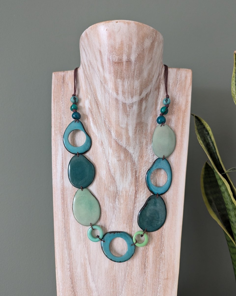 FLOREANA — Handmade Tagua Statement Necklace - The Happy Elephant - Tagua Jewellery