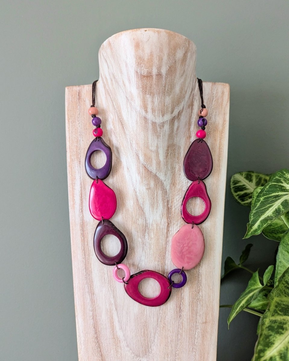 FLOREANA — Handmade Tagua Statement Necklace - The Happy Elephant - Tagua Jewellery