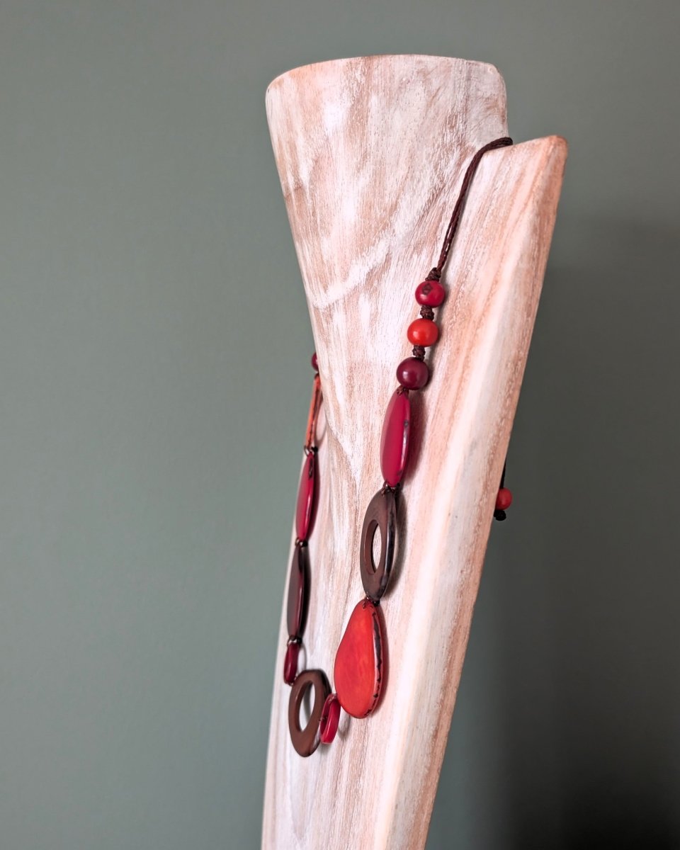 FLOREANA — Handmade Tagua Statement Necklace — 'Only One' - The Happy Elephant - Tagua Jewellery