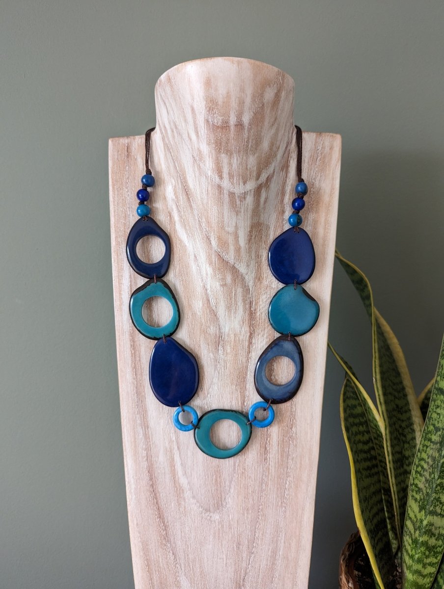 FLOREANA — Handmade Tagua Statement Necklace — 'Only One' - The Happy Elephant - Tagua Jewellery