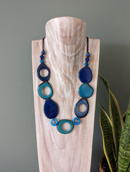 FLOREANA — Handmade Tagua Statement Necklace — 'Only One' - The Happy Elephant - Tagua Jewellery