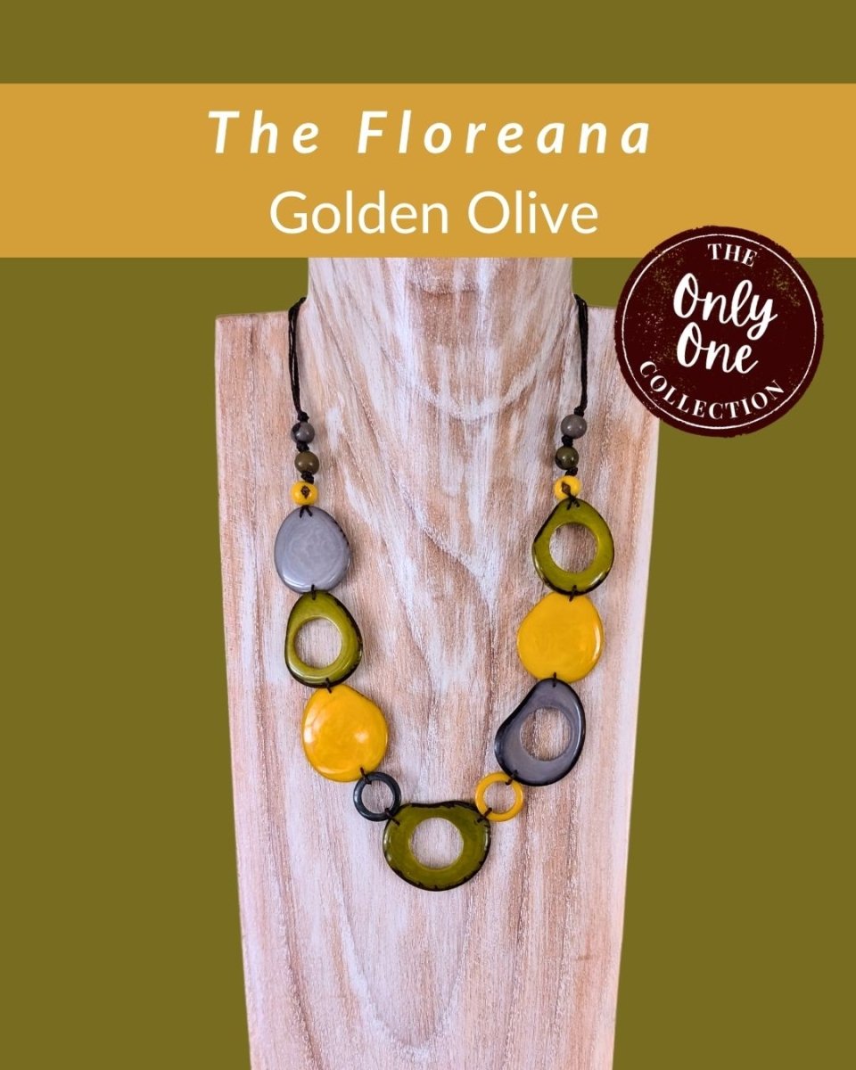 FLOREANA — Handmade Tagua Statement Necklace — 'Only One' - The Happy Elephant - Tagua Jewellery