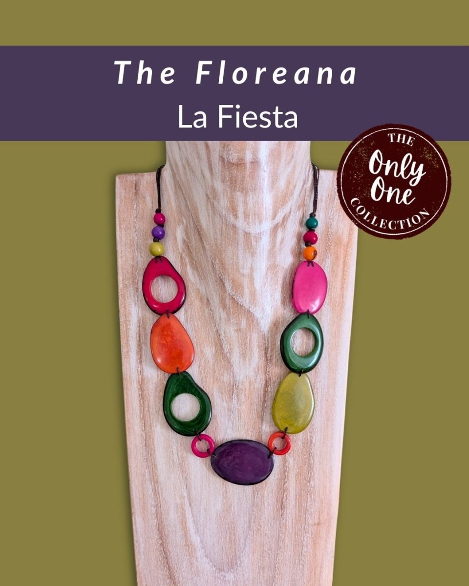 FLOREANA — Handmade Tagua Statement Necklace — 'Only One' - The Happy Elephant - Tagua Jewellery