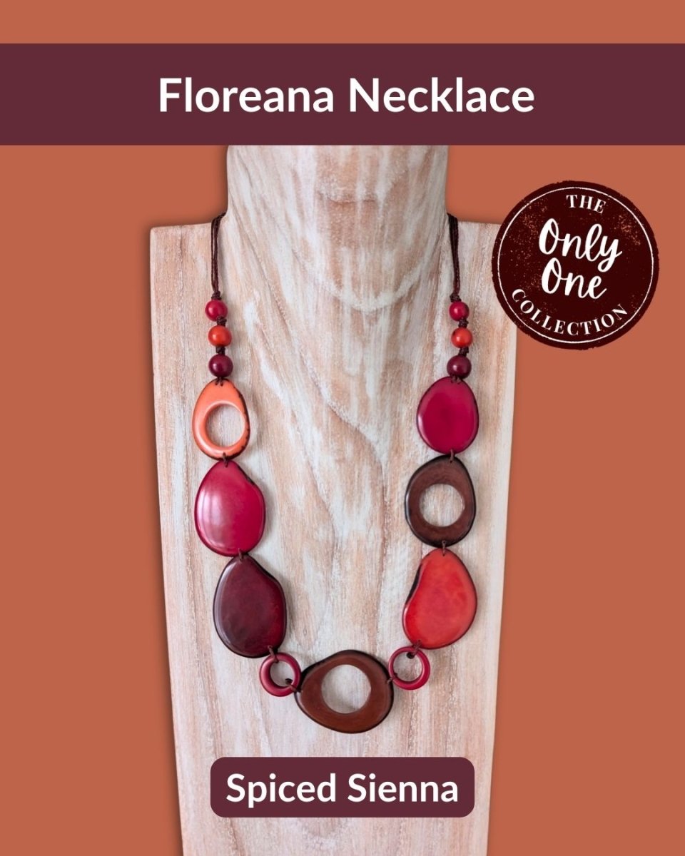 FLOREANA — Handmade Tagua Statement Necklace — 'Only One' - The Happy Elephant - Tagua Jewellery