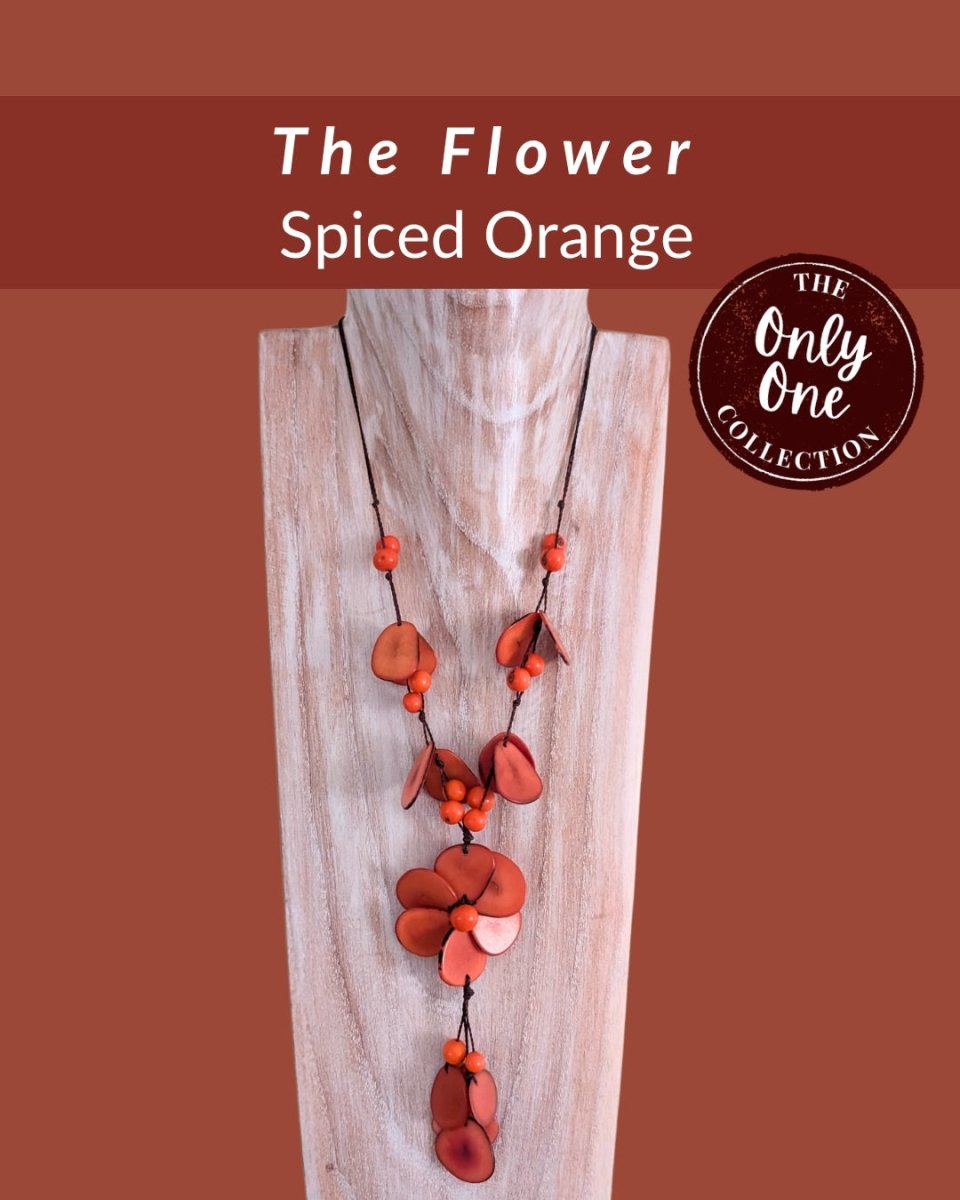 FLOWER — Botanical Artisan Necklace — 'Only One' - The Happy Elephant - Tagua Jewellery